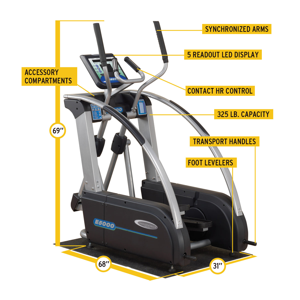 Endurance Premium Elliptical Trainer E5000