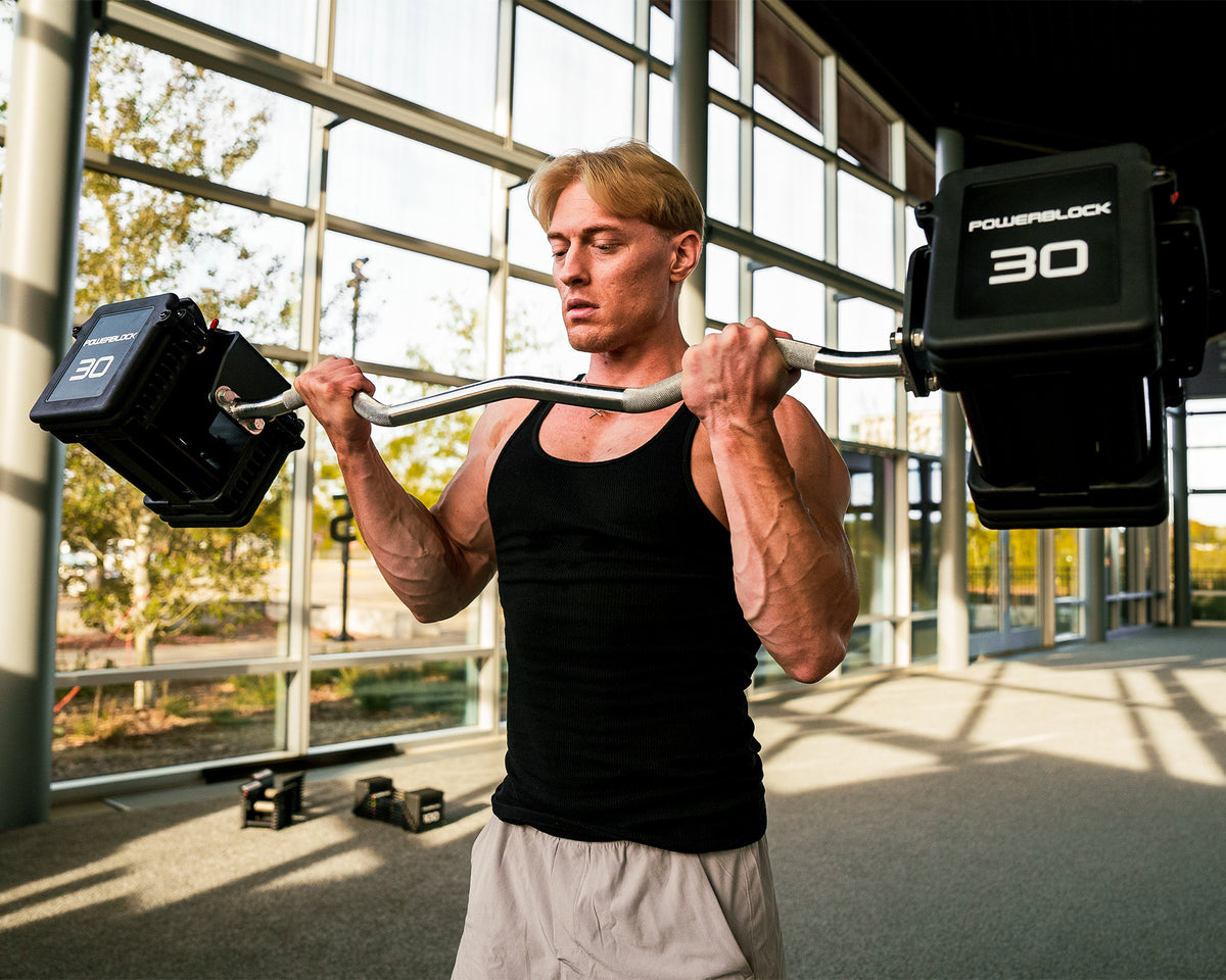 Powerblock Pro 100 EZ Curl Bar PBPRO100EZB