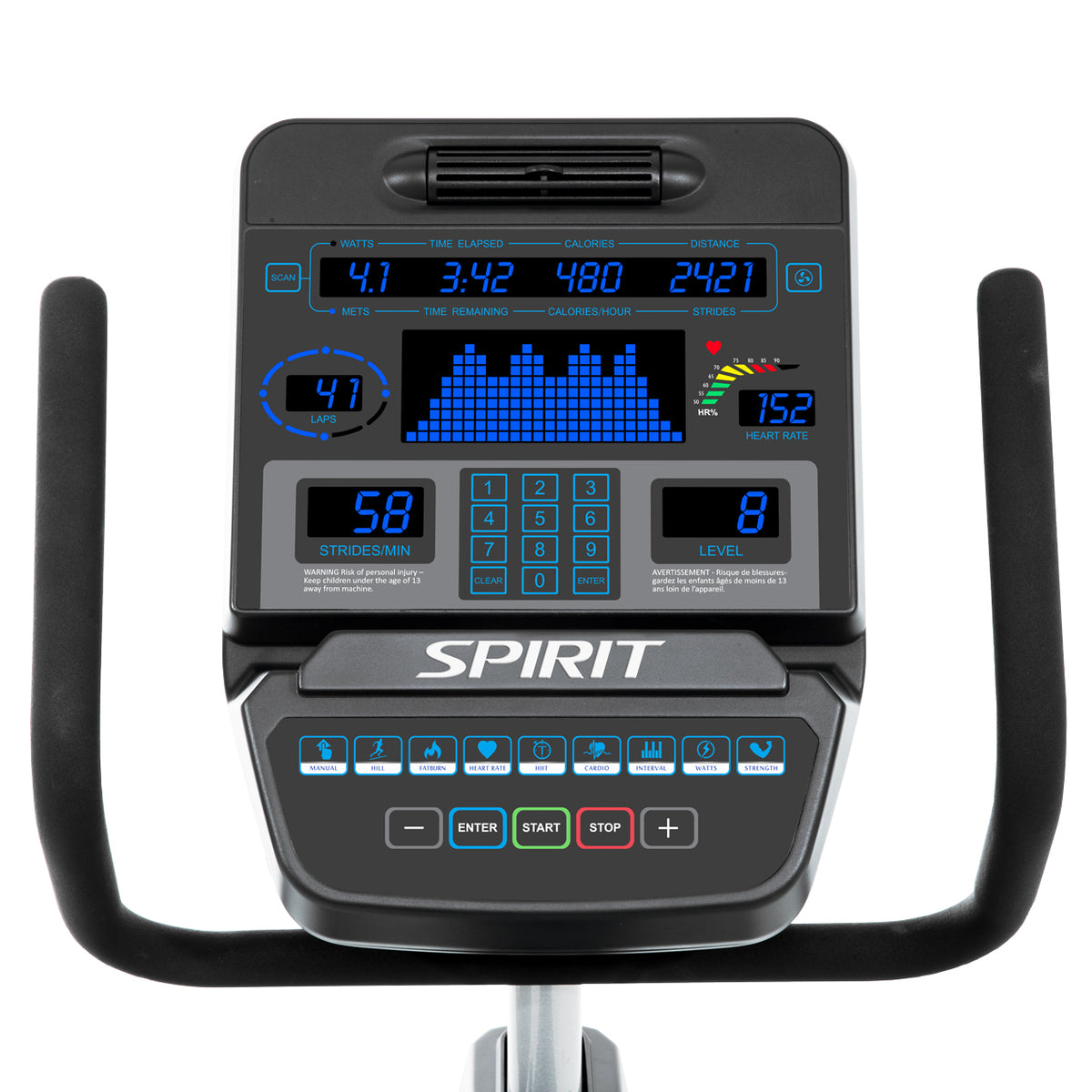Spirit Fitness Recumbent Bike CR900LED